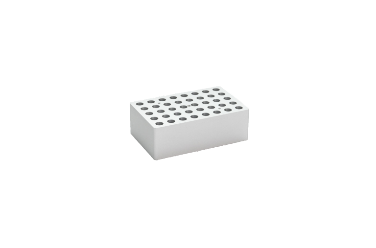 Bloque metálico para 40 tubos de 2 ml.