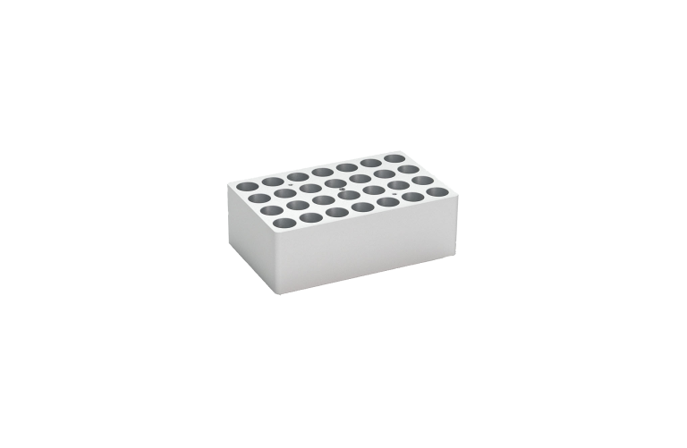 Bloque metálico para 28 tubos de 515 ml.
