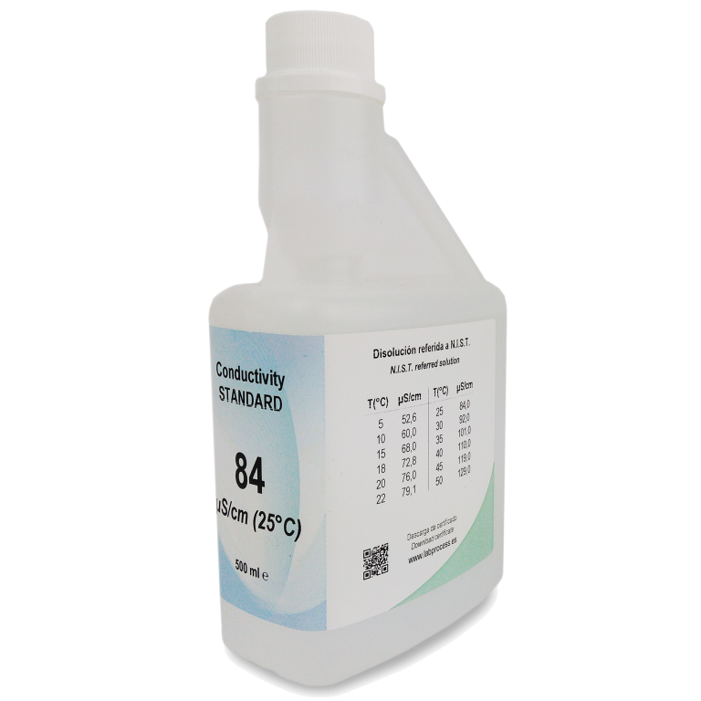 Disolución patrón de conductividad 84 µS/cm (NIST)