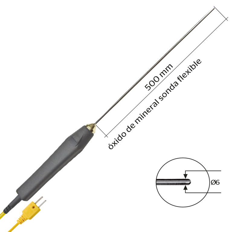 Sonda de temperatura termopar K, INMERSIÓN