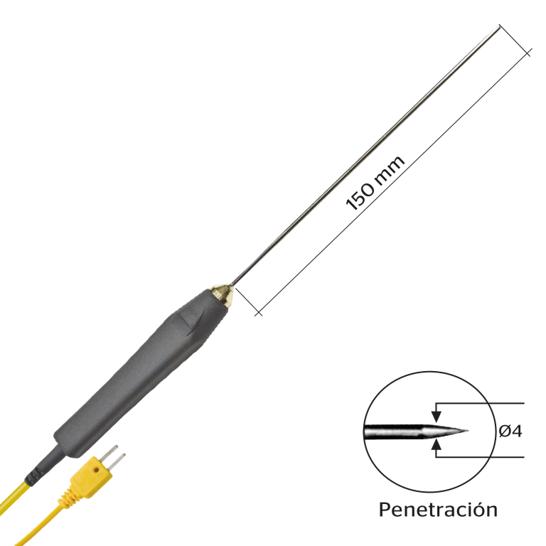 Sonda de temperatura termopar K, PENETRACIÓN