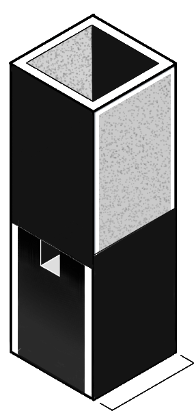 Micro cubeta de cuarzo de 100 µl.