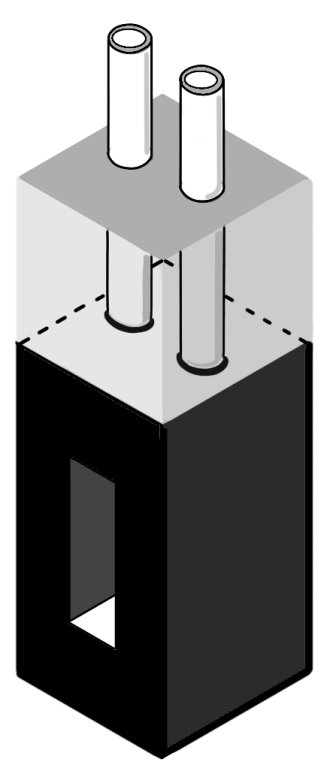 Cubeta de flujo de cuarzo.
