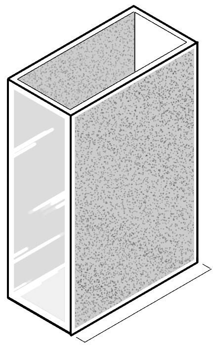 Cubeta de vidrio de 20 mm de paso.