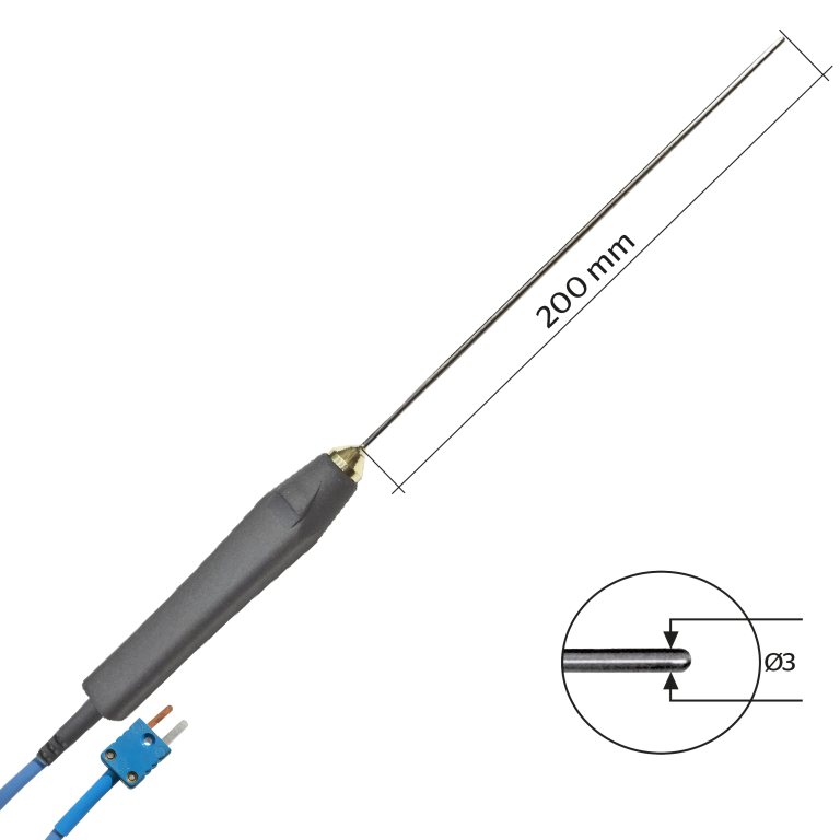 Sonda de temperatura termopar T, INMERSIÓN y AMBIENTE