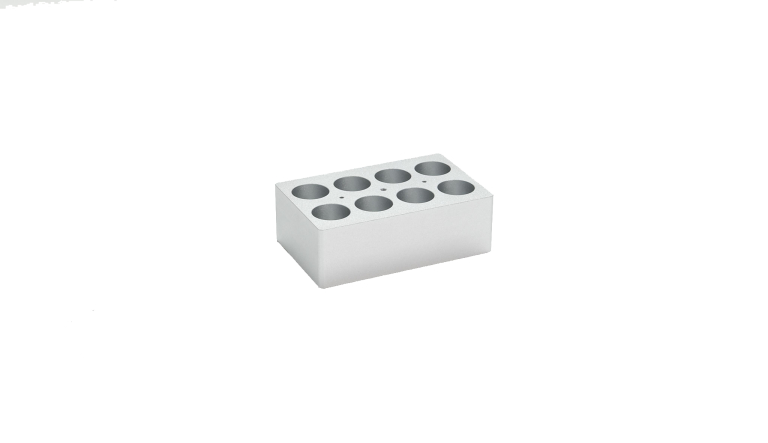 Bloque metálico para 8 tubos de 50 ml.